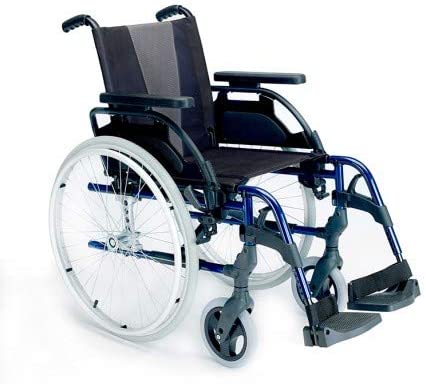 Silla de ruedas Breezy Style de Sunrise con ruedas de 12" - 43, AZUL MARINO, NEUMATICAS