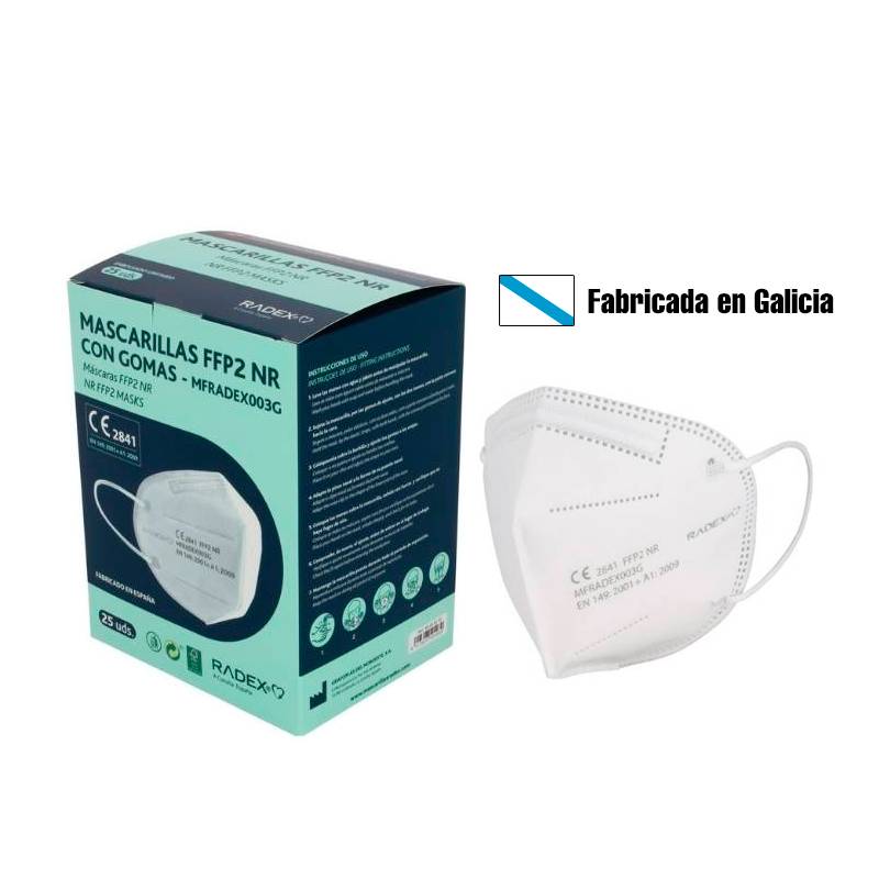 Mascarilla de protección FFP2 Blancas Radex Caja 20 unidades